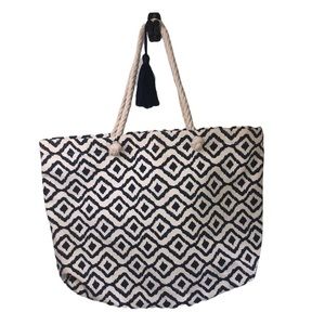 No Brand || NWOT || Large Art Deco Rope Tote Bag